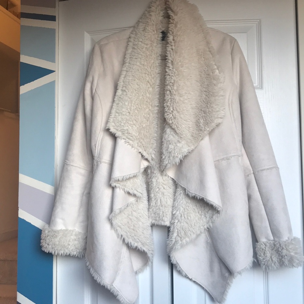 Latte Black Faux Fur Jacket